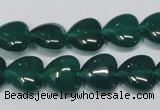 CAG962 15.5 inches 12*12mm heart green agate gemstone beads wholesale