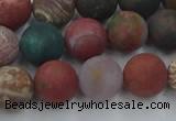 CAG9668 15.5 inches 10mm round matte ocean agate beads wholesale