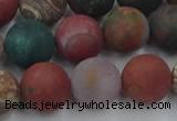 CAG9669 15.5 inches 12mm round matte ocean agate beads wholesale