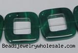 CAG968 15.5 inches 25*25mm square green agate gemstone beads wholesale