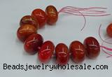 CAG9683 7.5 inches 20*35mm rondelle agate gemstone beads