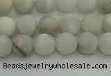 CAG9701 15.5 inches 6mm round matte grey agate beads wholesale