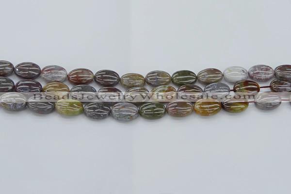 CAG9740 15.5 inches 10*14mm oval Indian agate beads wholesale