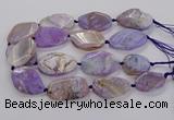 CAG9758 15.5 inches 30*35mm - 35*45mm faceted freeform agate beads