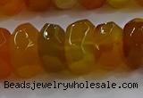 CAG9762 15.5 inches 8*16mm faceted rondelle agate gemstone beads