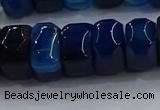 CAG9785 15.5 inches 8*16mm faceted rondelle agate gemstone beads