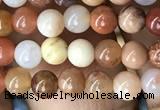 CAG9804 15.5 inches 4mm round wood agate beads wholesale