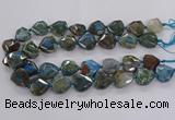 CAG9820 18*20mm - 25*30mm faceted freefrom dragon veins agate beads