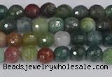 CAG9830 15.5 inches 4mm faceted round Indian agate beads