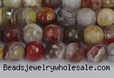 CAG9861 15.5 inches 6mm faceted round Mexican crazy lace agate beads