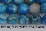 CAG9885 15.5 inches 10mm faceted round blue crazy lace agate beads