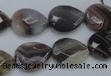 CAG989 15.5 inches 13*18mm faceted flat teardrop botswana agate beads