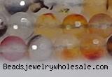 CAG9891 15.5 inches 8mm faceted round dendritic agate beads