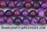 CAG9918 15.5 inches 6mm round purple crazy lace agate beads