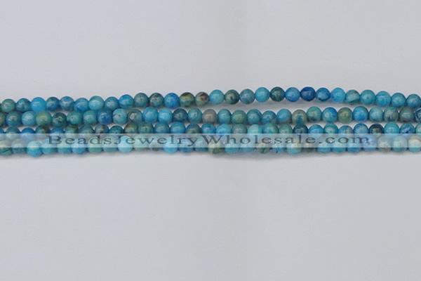 CAG9931 15.5 inches 4mm round blue crazy lace agate beads