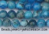 CAG9932 15.5 inches 6mm round blue crazy lace agate beads