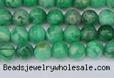 CAG9938 15.5 inches 4mm round green crazy lace agate beads