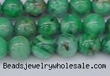 CAG9940 15.5 inches 8mm round green crazy lace agate beads