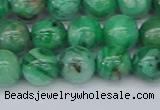 CAG9941 15.5 inches 10mm round green crazy lace agate beads