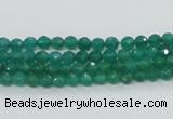 CAJ01 15.5 inches 4mm faceted round green aventurine jade beads