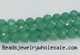 CAJ02 15.5 inches 6mm faceted round green aventurine jade beads