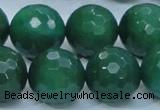 CAJ08 15.5 inches 20mm faceted round green aventurine jade beads