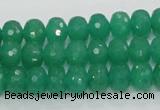 CAJ09 15.5 inches 7*10mm faceted rondelle green aventurine jade beads