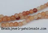 CAJ101 15.5 inches 4mm round red aventurine jade beads wholesale