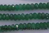 CAJ16 15.5 inches 5*8mm faceted rondelle green aventurine beads