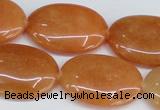 CAJ162 15.5 inches 20*30mm oval red aventurine jade beads