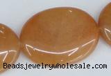 CAJ164 15.5 inches 30*45mm oval red aventurine jade beads