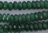 CAJ17 15.5 inches 7*12mm faceted rondelle green aventurine beads