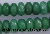 CAJ18 15.5 inches 8*16mm faceted rondelle green aventurine beads