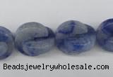 CAJ584 15.5 inches 16*16mm curved moon blue aventurine beads wholesale