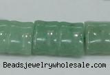 CAJ60 15.5 inches 18*25mm flat bamboo green aventurine jade beads