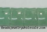 CAJ61 15.5 inches 22*30mm flat bamboo green aventurine jade beads