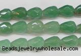 CAJ638 15.5 inches 8*10mm faceted teardrop green aventurine beads