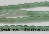 CAJ640 15.5 inches 4*6mm rice green aventurine beads