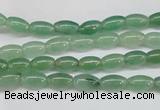 CAJ641 15.5 inches 5*8mm rice green aventurine beads