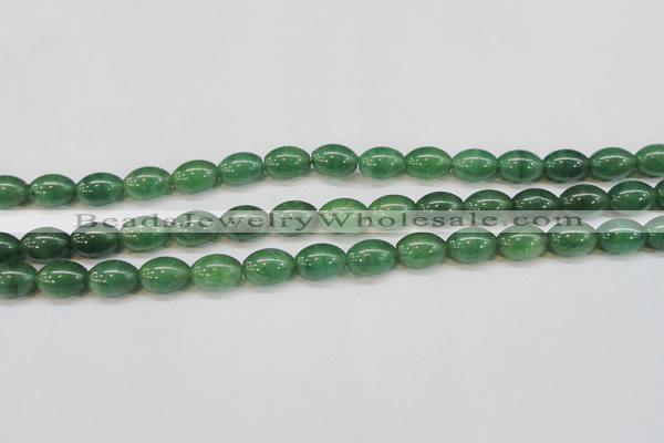 CAJ647 15.5 inches 10*14mm rice green aventurine beads