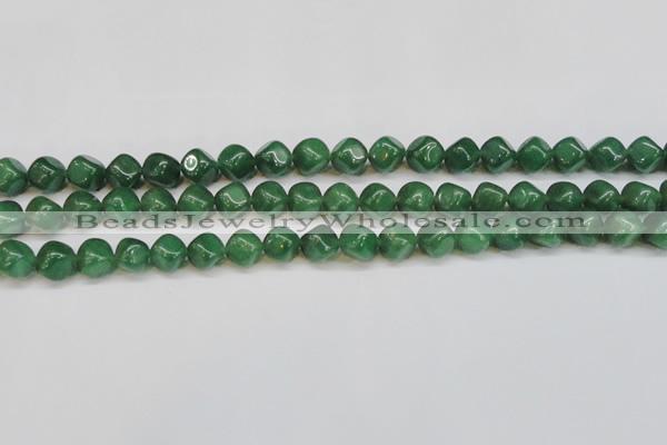 CAJ670 15.5 inches 9*9mm cube green aventurine beads