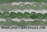 CAJ683 15.5 inches 8*8mm heart green aventurine beads