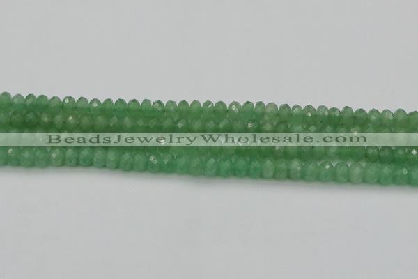 CAJ701 15.5 inches 4*6mm faceted rondelle green aventurine beads