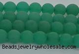 CAJ711 15.5 inches 6mm round matte green aventurine beads