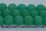 CAJ712 15.5 inches 8mm round matte green aventurine beads