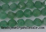 CAJ731 15.5 inches 6mm faceted nuggets green aventurine beads