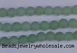 CAJ800 15.5 inches 4mm round matte green aventurine beads wholesale