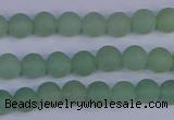 CAJ801 15.5 inches 6mm round matte green aventurine beads wholesale