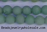 CAJ803 15.5 inches 10mm round matte green aventurine beads wholesale