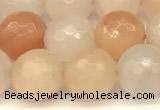 CAJ821 15 inches 8mm faceted round pink aventurine beads